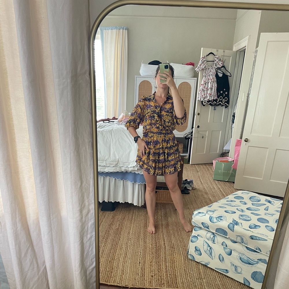 MISA Los Angeles Purple Floral Mini Dress